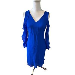 Ralph Lauren LRL Chiffon Sleeve Dress Royal Blue 2